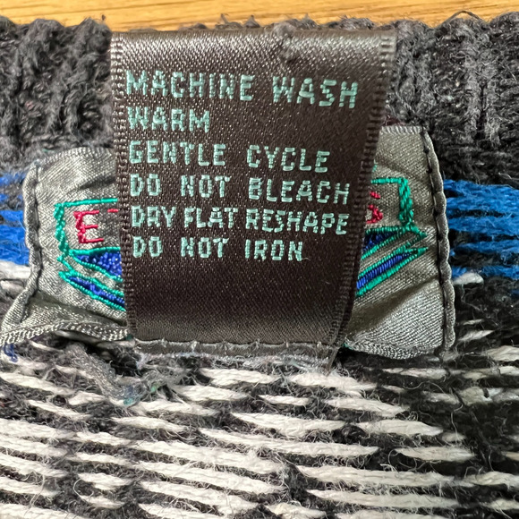 Vintage Etchings Textured 3D Knit Crewneck Sweater Size Extra Large Cosby Chunky - Picture 6 of 6